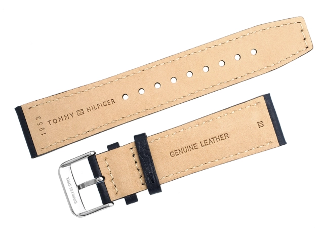 Pasek Tommy Hilfiger 1791240 Granatowa Skóra z Fakturą.